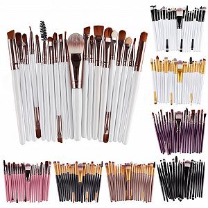 Набір кистей для макіяжу Gshy Professional, 20 шт, шерсть synthetic.ua - Фото 1