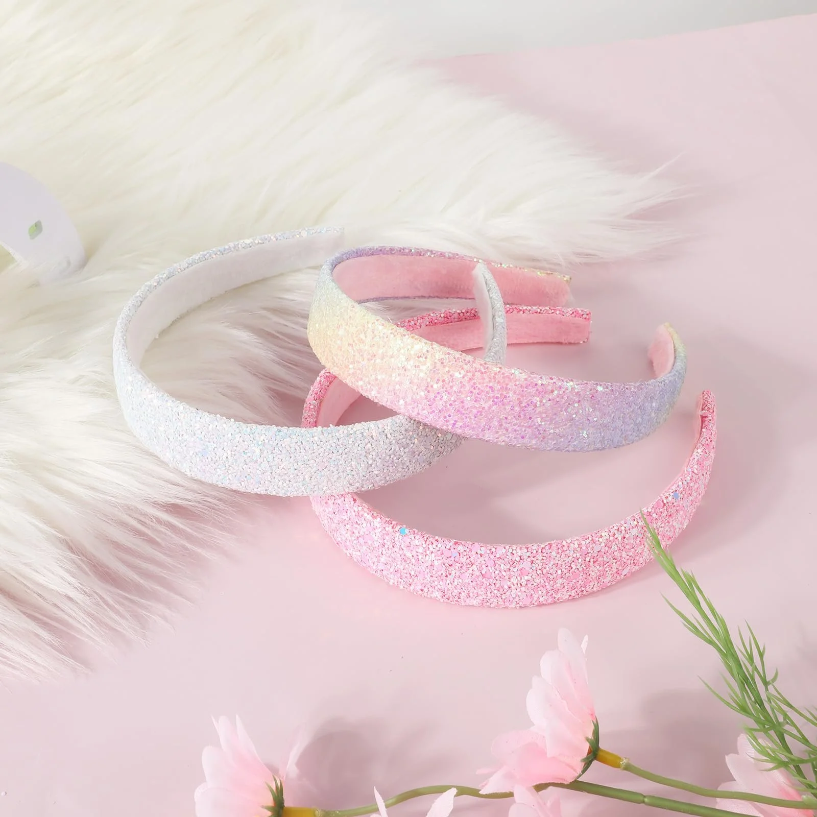 Набор обручей для волос с блестками для девочек (3 шт.), фото №4 Набор обручей для волос с блестками для девочек (3 шт.), фото №4