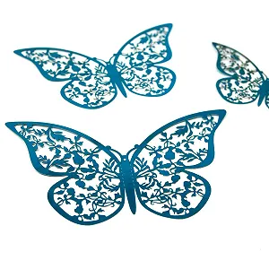 Наклейки на стіну Oblique Unique 3D Метелики набір 12 шт. Сині synthetic.ua - Фото 1