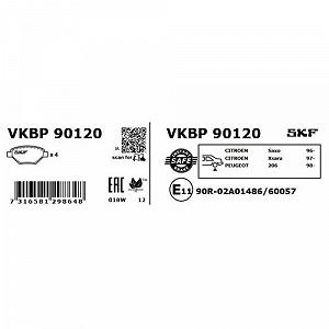 Комплект тормозных колодок, дисковый тормоз SKF VKBP 90120 для CITROËN PEUGEOT RENAULT synthetic.ua - Фото 1