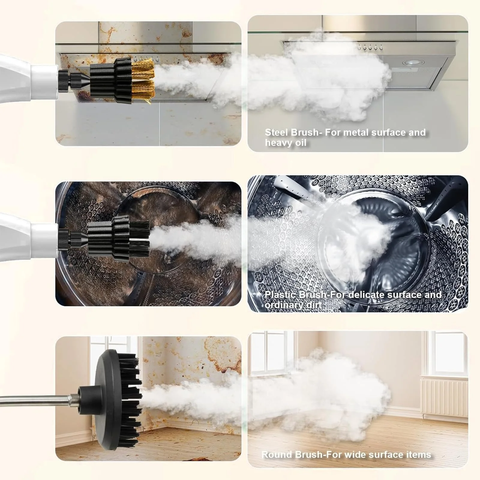 Пароочисник ручний 2500 Вт 1.1 л 6 швидкостей 3 бар, фото №5