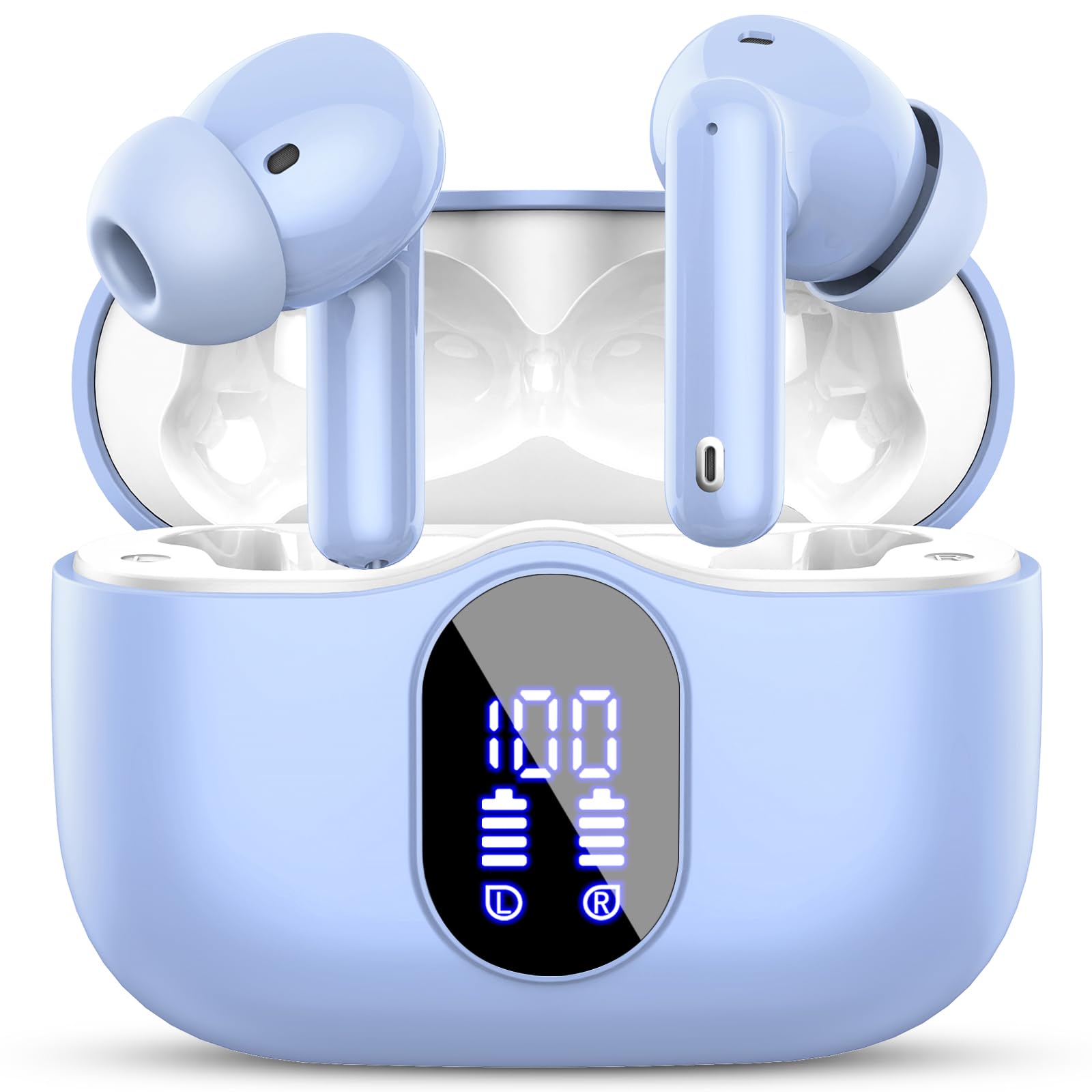 Наушники Bluetooth Беспроводные 5.3 Спортивные In-Ear С 4 Микрофонами Черные, фото №1