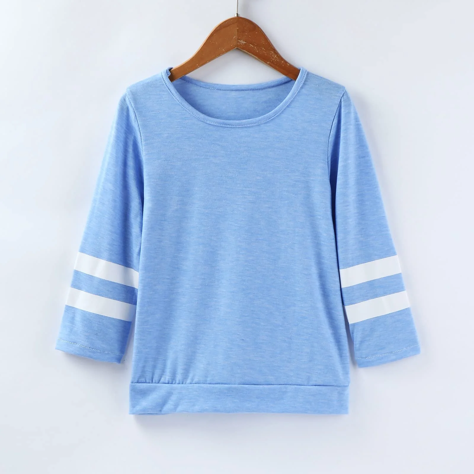 Туника для маленьких девочек Tips, с длинным горлом, мягкая, в полоску, удобная, повседневная, свитер, детская футболка-платье, фото №6