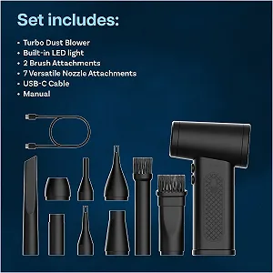 Електрична повітродувка MMOBIEL 120,000 rpm USB-C LED 4000 mAh synthetic.ua - Фото 1