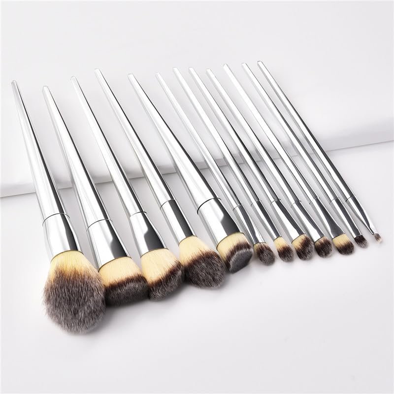 Набір кистей для макіяжу YEKIM 12 шт. Золотий (Pro Foundation, Powder, Eyeshadow, Contour, Blush), фото №3
