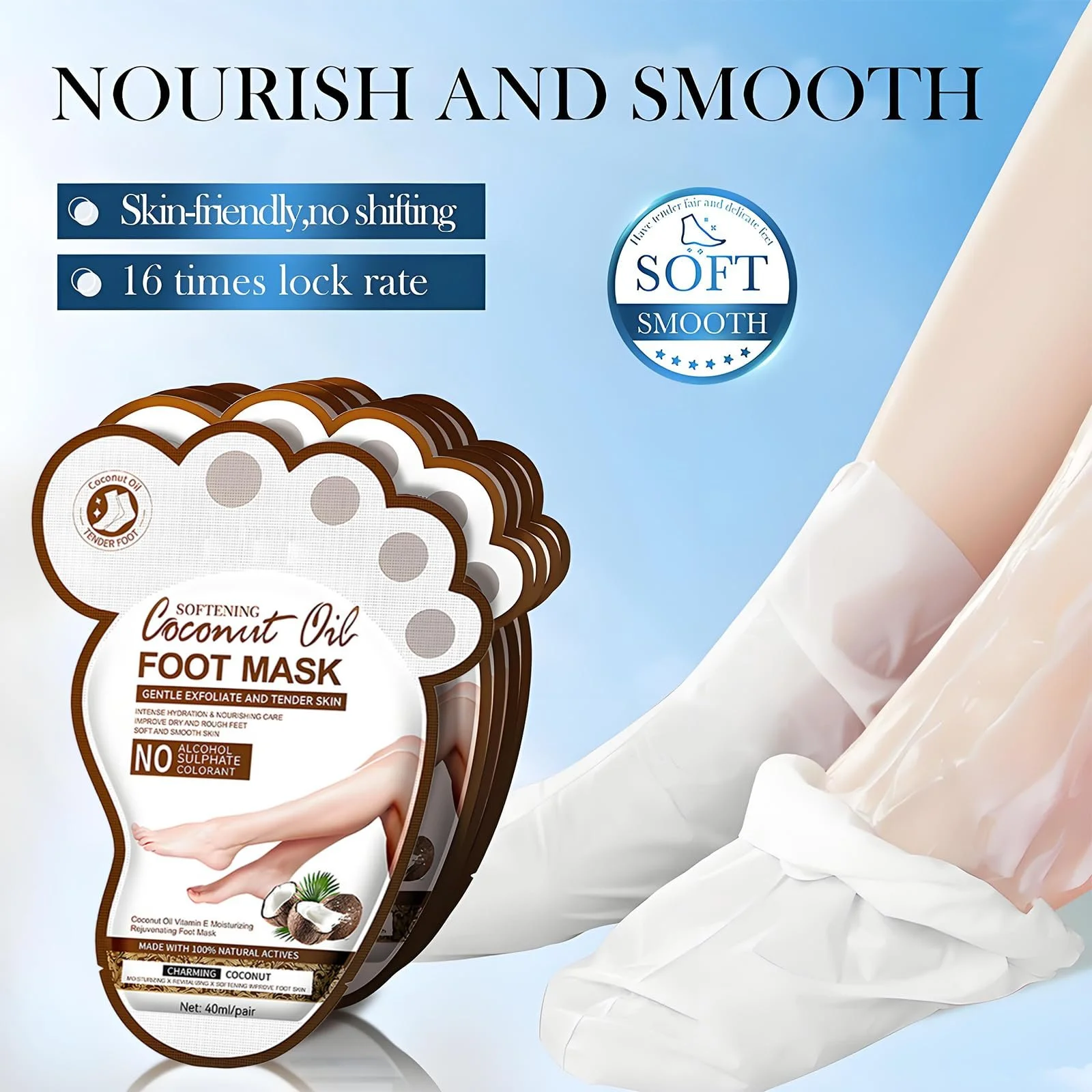 Крем и маска для ног Rich Nourish and Moisturize для восстановления потрескавшейся кожи для всех типов кожи, фото №3