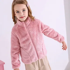 Куртка для девочки Generisch, на молнии, повседневная куртка софтшелл, переходная куртка, зимняя куртка с длинными рукавами, флисовая куртка, куртка для активного отдыха, утепленная зимняя куртка, теплая и удобная synthetic.ua - Фото 1