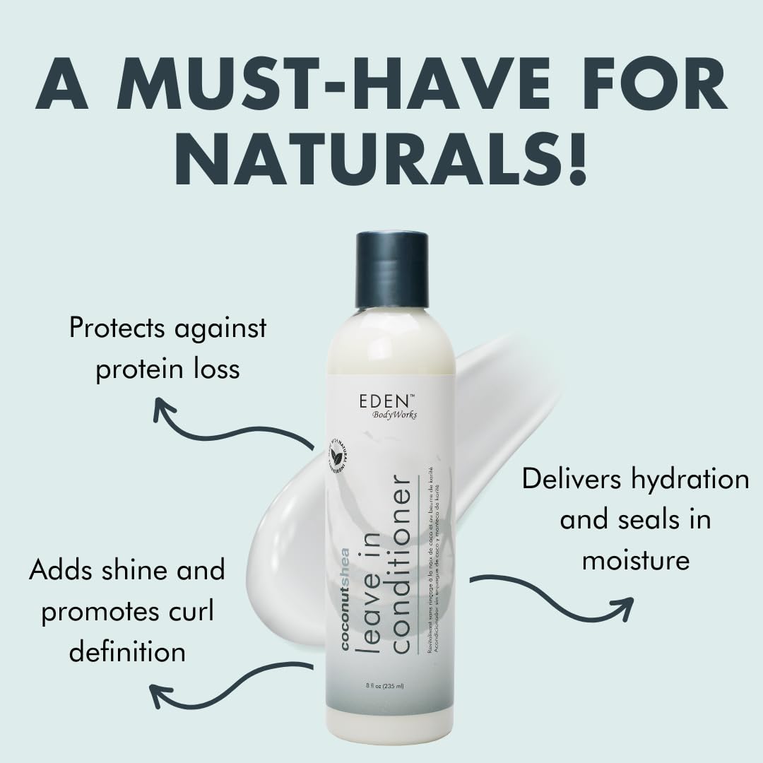 Кондиціонер EDEN BODYWORKS Coconut Shea Leave In 8 фл унцій, фото №3