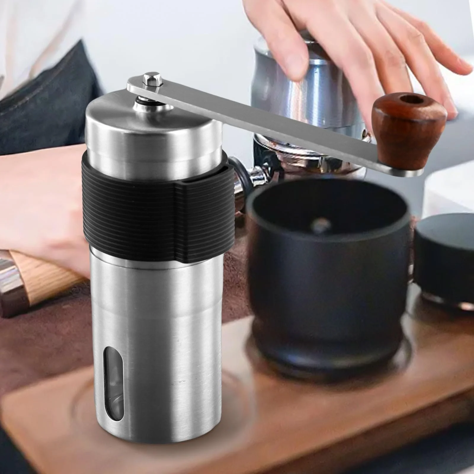 Ручная кофемолка из нержавеющей стали с конструкцией для легкой очистки для эспрессо и Pouring, фото №4