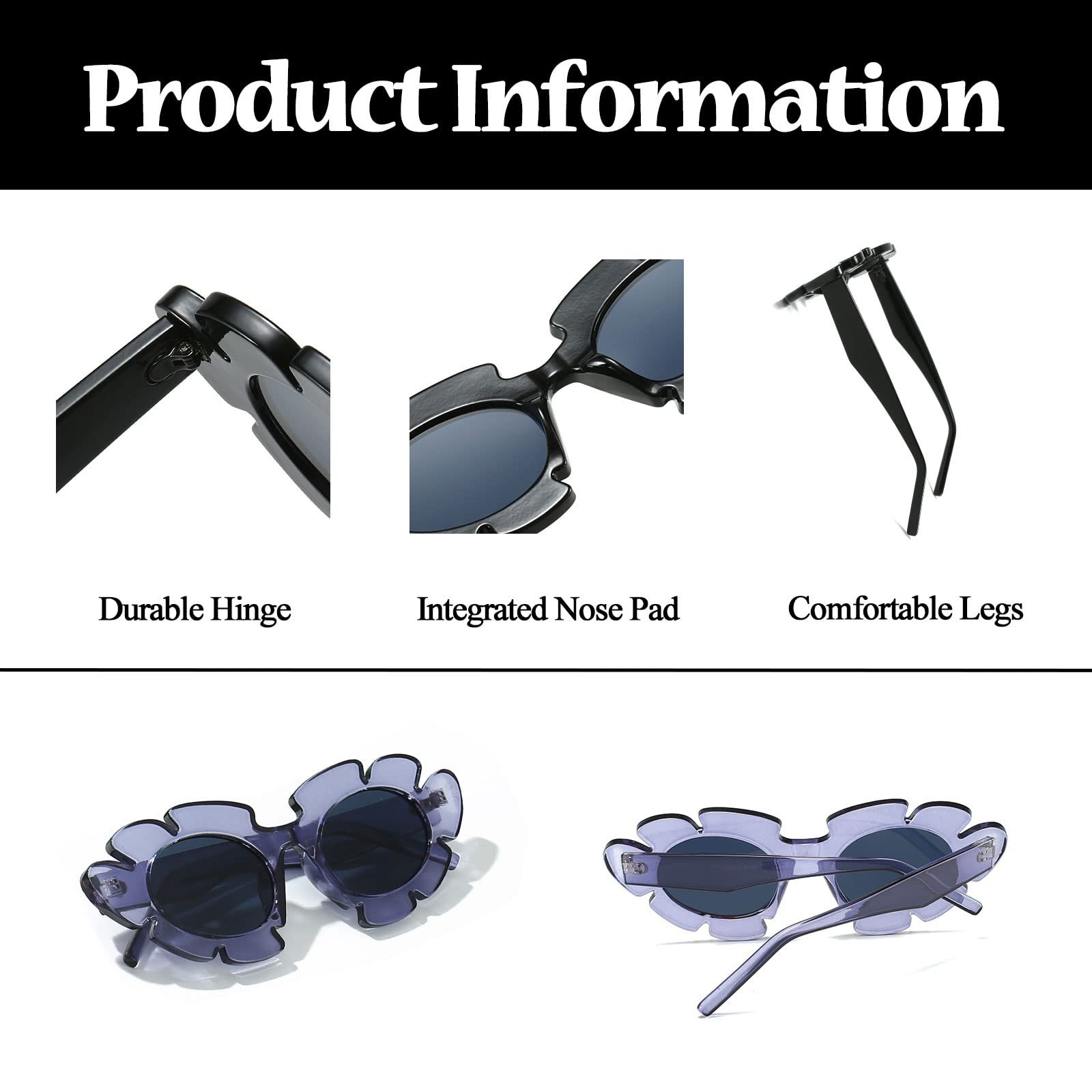 Вінтажні сонцезахисні окуляри Котяче око Квіти Жіночі ретро, фото №5 Вінтажні сонцезахисні окуляри Котяче око Квіти Жіночі ретро, фото №5