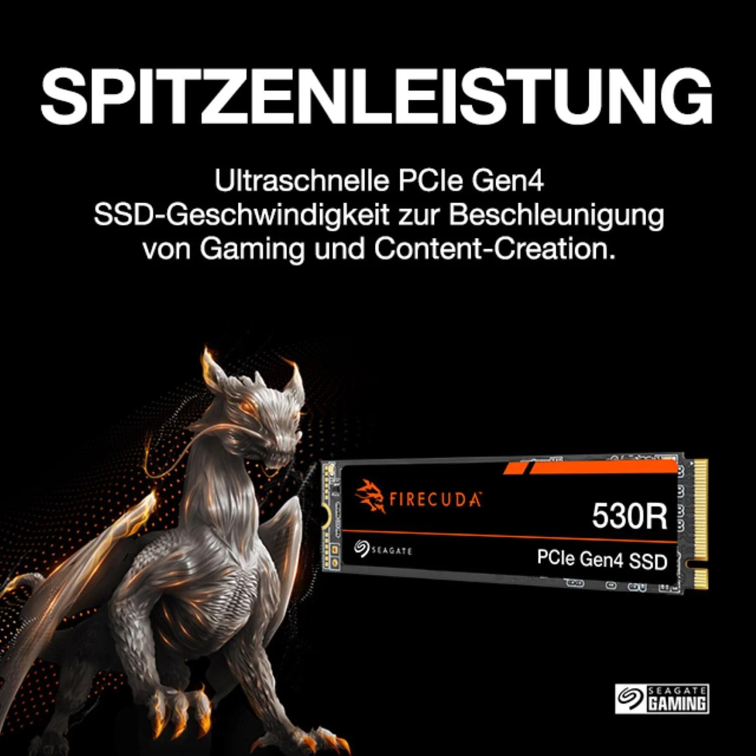 SSD Seagate FireCuda 530R ZP4000GM3A063 4 ТБ NVMe M.2 PCIe Gen4 x 4 7400 МБ/с 3D TLC NAND 5050 TBW, фото №3