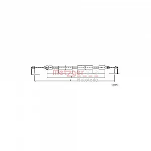Трос стоянкового гальма METZGER 10.4654 CITROËN задній лівий - Фото 1