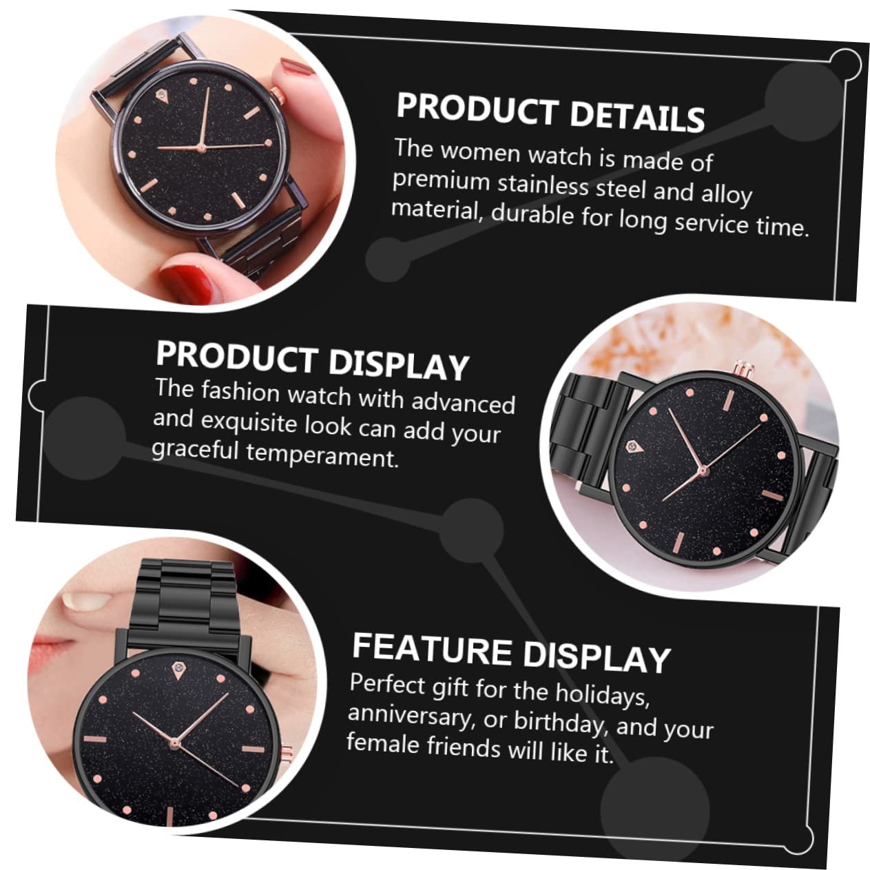 Женские часы Healvian 1 шт Модные Для женщин Для профессионалов Прочный материал Модный дизайн Универсальная комбинация, фото №8 Женские часы Healvian 1 шт Модные Для женщин Для профессионалов Прочный материал Модный дизайн Универсальная комбинация, фото №8