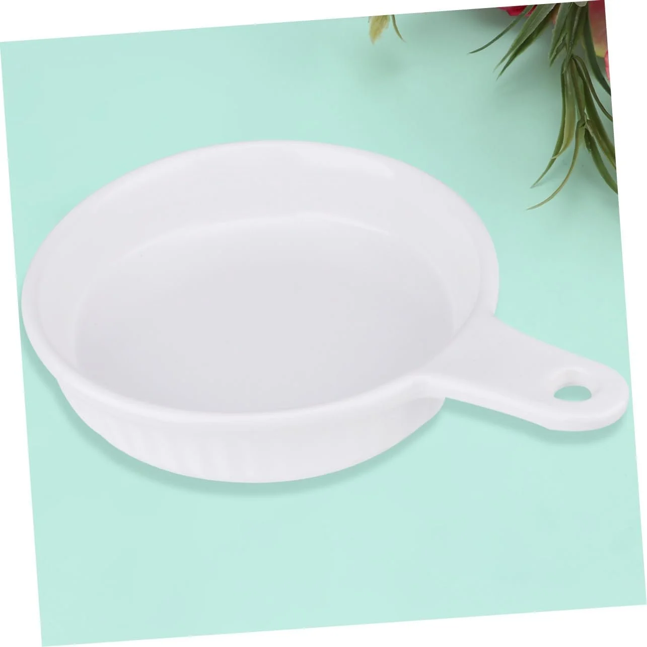Форма для запікання Gatuida керамічна кругла з ручкою біла, фото №2