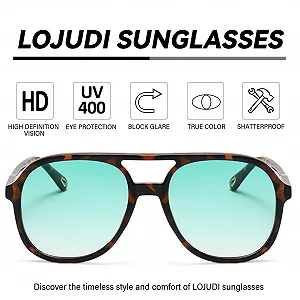 Солнцезащитные очки Авиаторы LOJUDI Ретро для мужчин и женщин Поляризованные 70-х годов Винтажные UV400 synthetic.ua - Фото 1