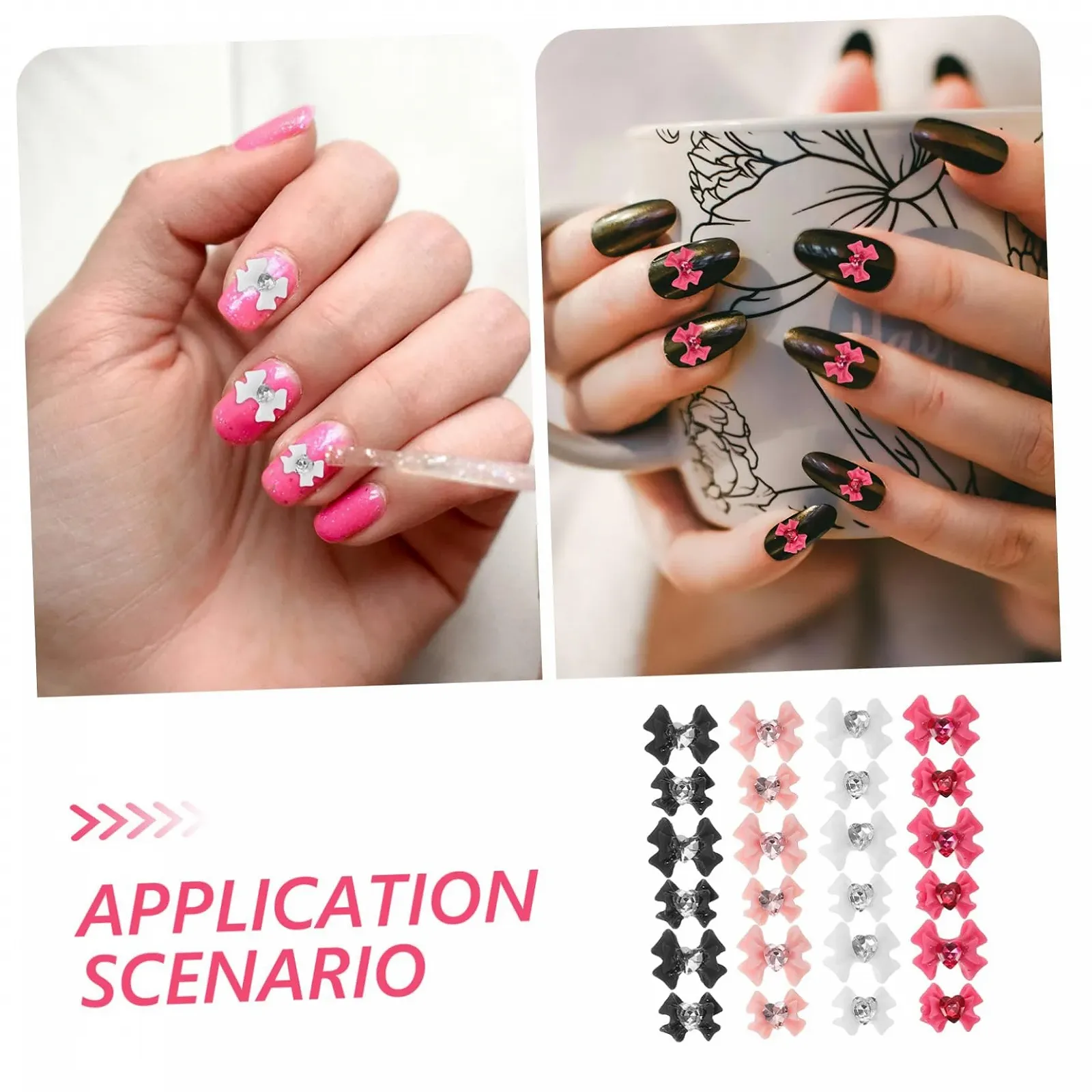 Подвеска для ногтей Бант Beavorty 160 шт. Смола, фото №4