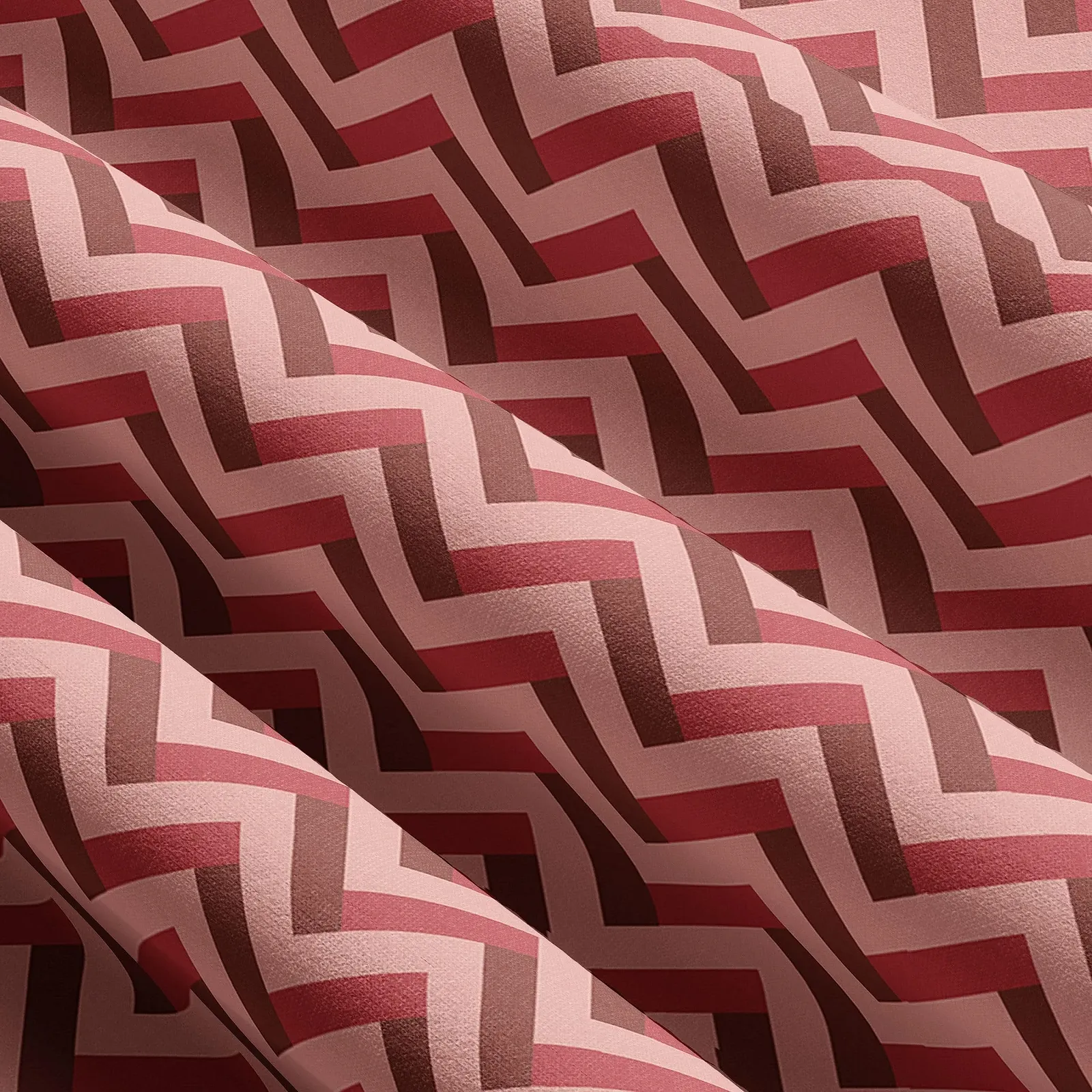 Набор постельного белья Leonado Vicenti 2 предмета 135 x 200 см Хлопок Зигзаг Красный Розовый Бордо, фото №4