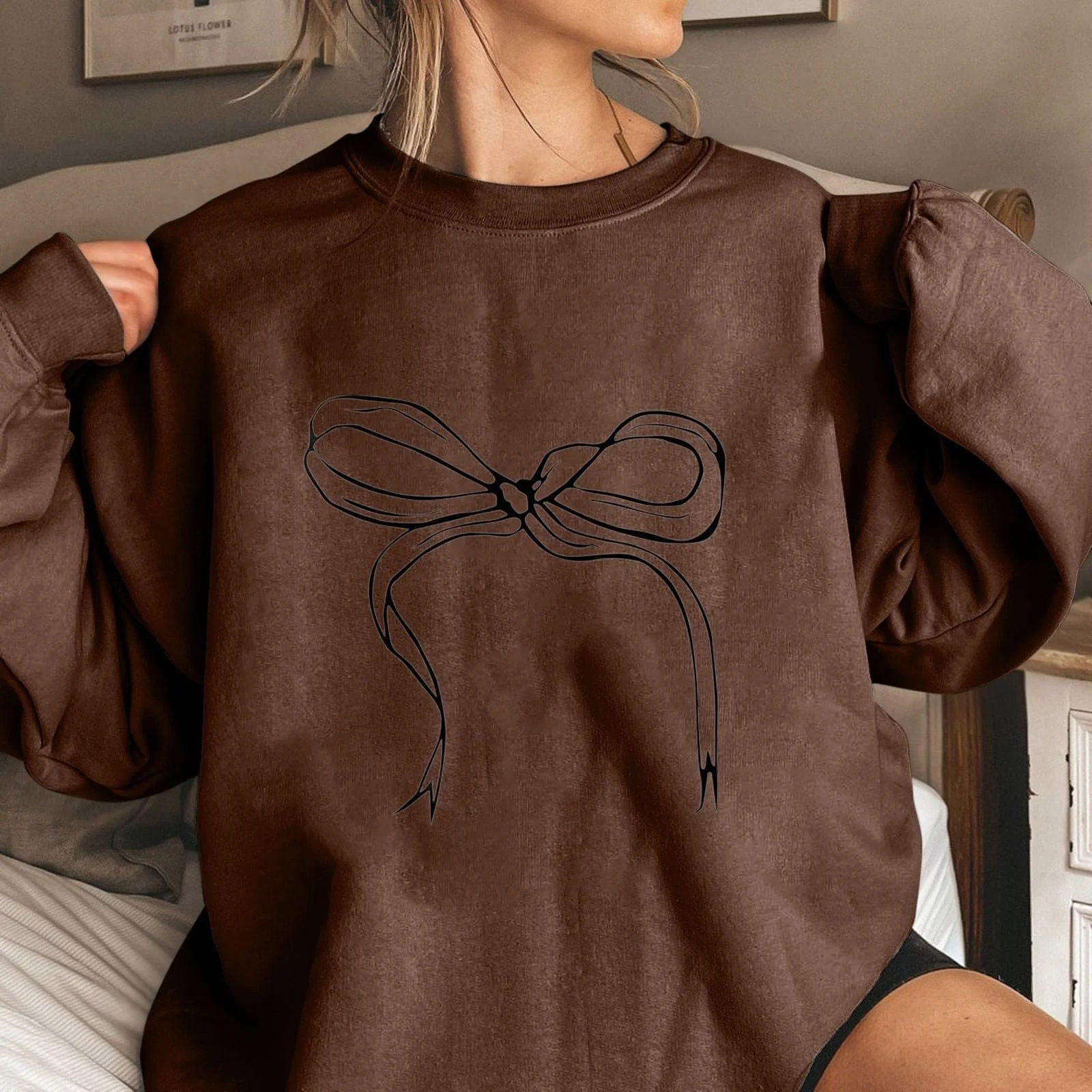 Жіночий Світшот Oversize Generisch з графічним принтом, фото №4