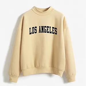 Женский свитшот Los Angeles California с буквенным принтом, эстетичный, винтажный, свободный стиль, комфортный, для колледжа, зимний, осенний, топ, с круглым вырезом, однотонный, Y2K synthetic.ua - Фото 1