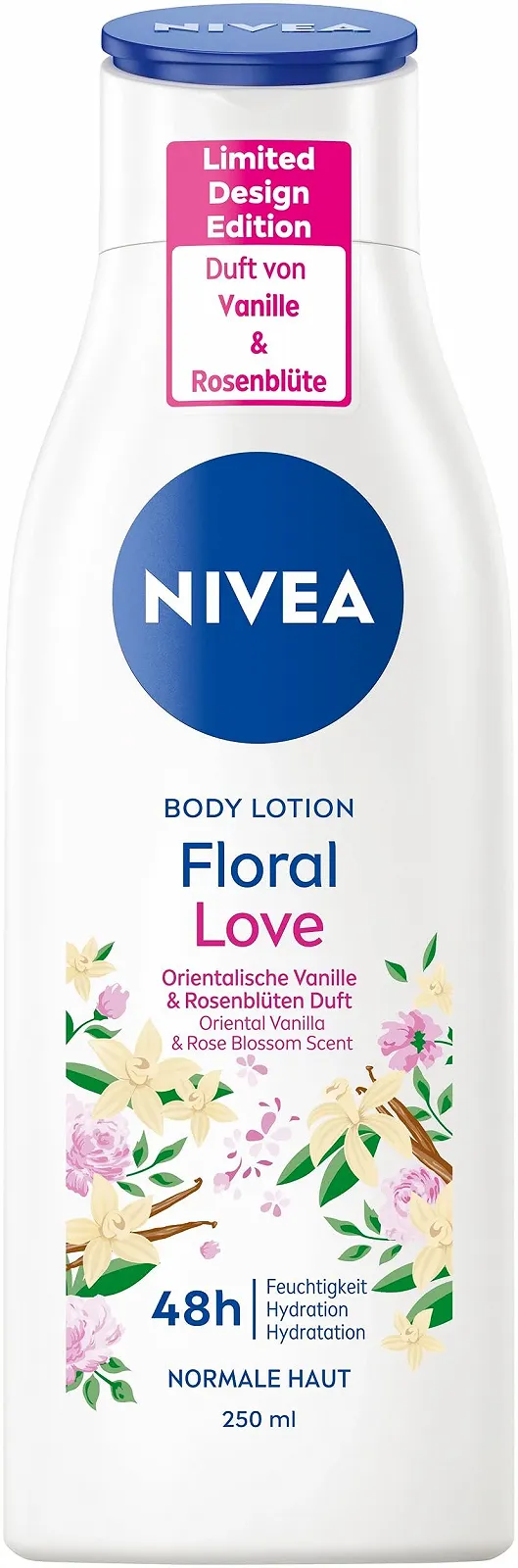 Лосьйон для тіла NIVEA Floral Love Limited Edition Зволожуючий крем для тіла з ароматом східних квітів 250 мл, фото №1 Лосьйон для тіла NIVEA Floral Love Limited Edition Зволожуючий крем для тіла з ароматом східних квітів 250 мл, фото №1