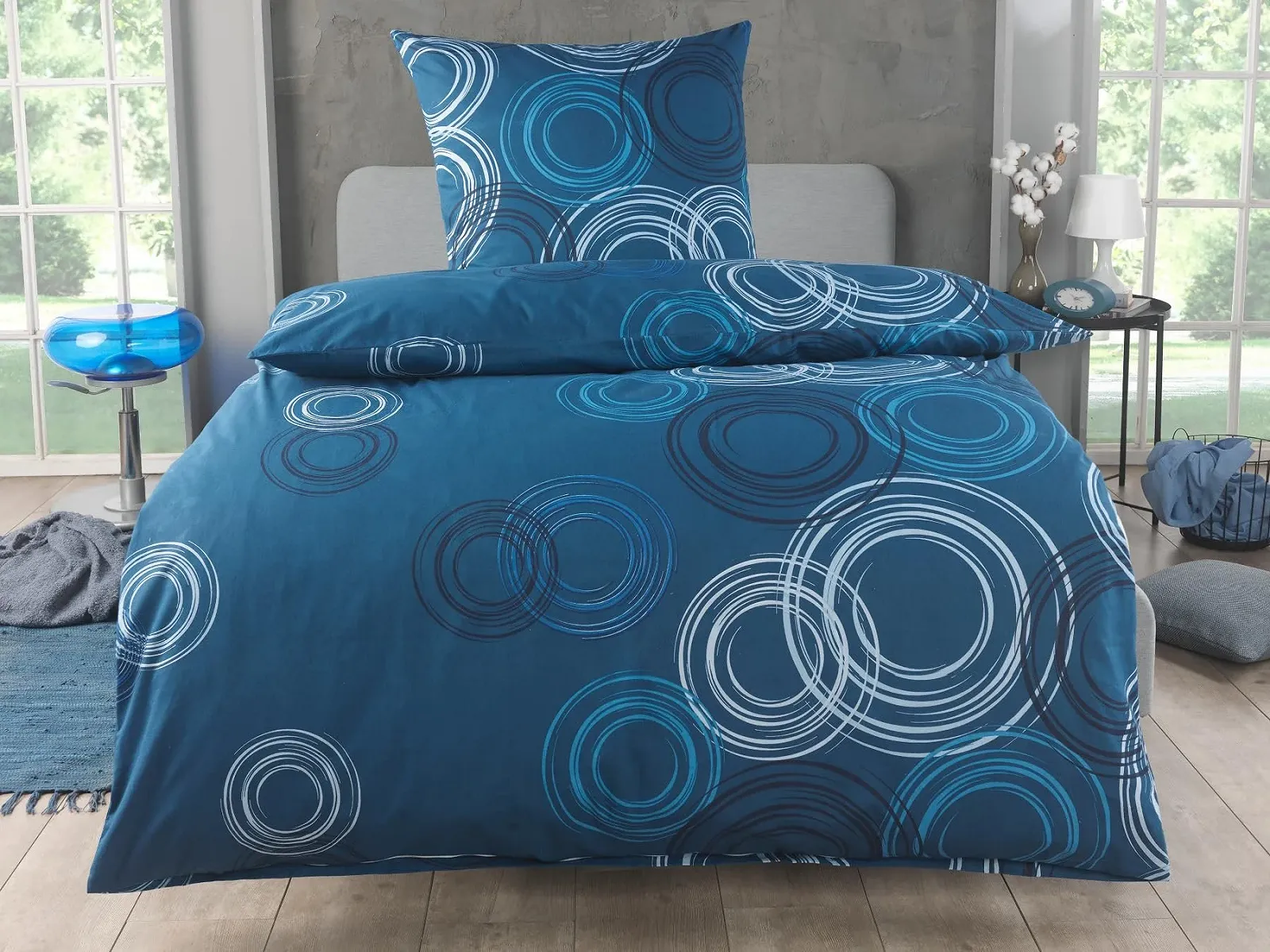 Постельное белье MALIKA Circle Pattern Renforcé 2 предмета 135 x 200 см наволочка 80 x 80 см Красное, фото №7