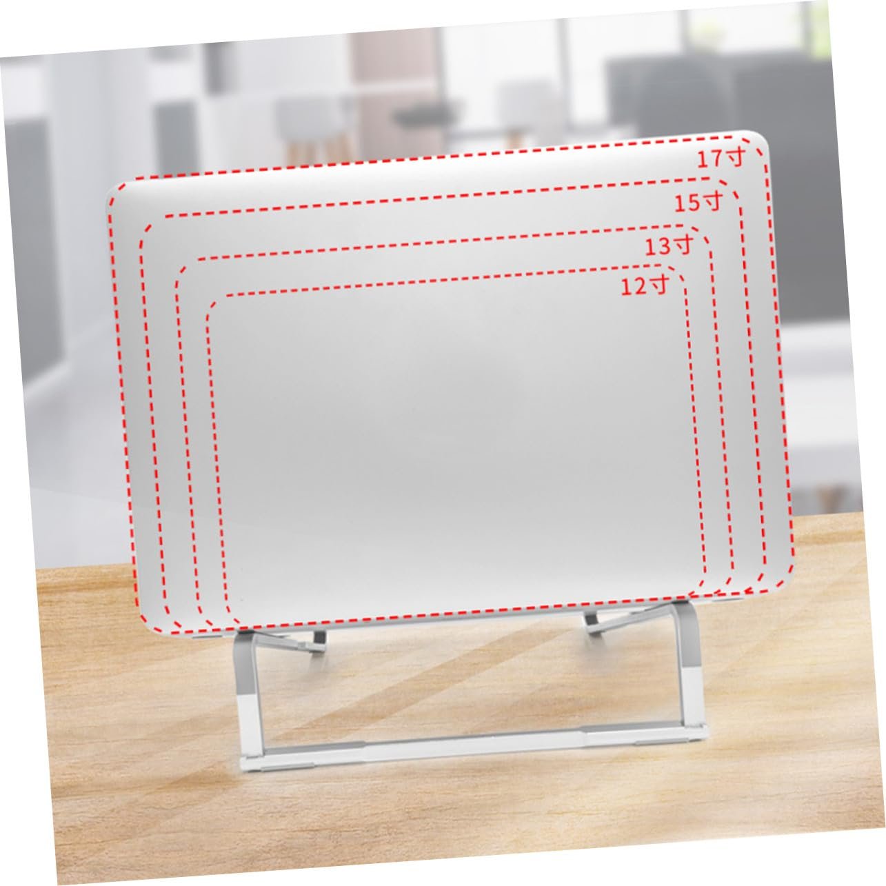 Подставка для ноутбука Складная из прочного алюминиевого сплава для экономии места для стола Улучшенная циркуляция воздуха Портативная для путешествий, фото №5