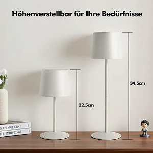 Настільна лампа GyroVu акумуляторна LED сенсорна регульована по висоті IP44 біла synthetic.ua - Фото 1