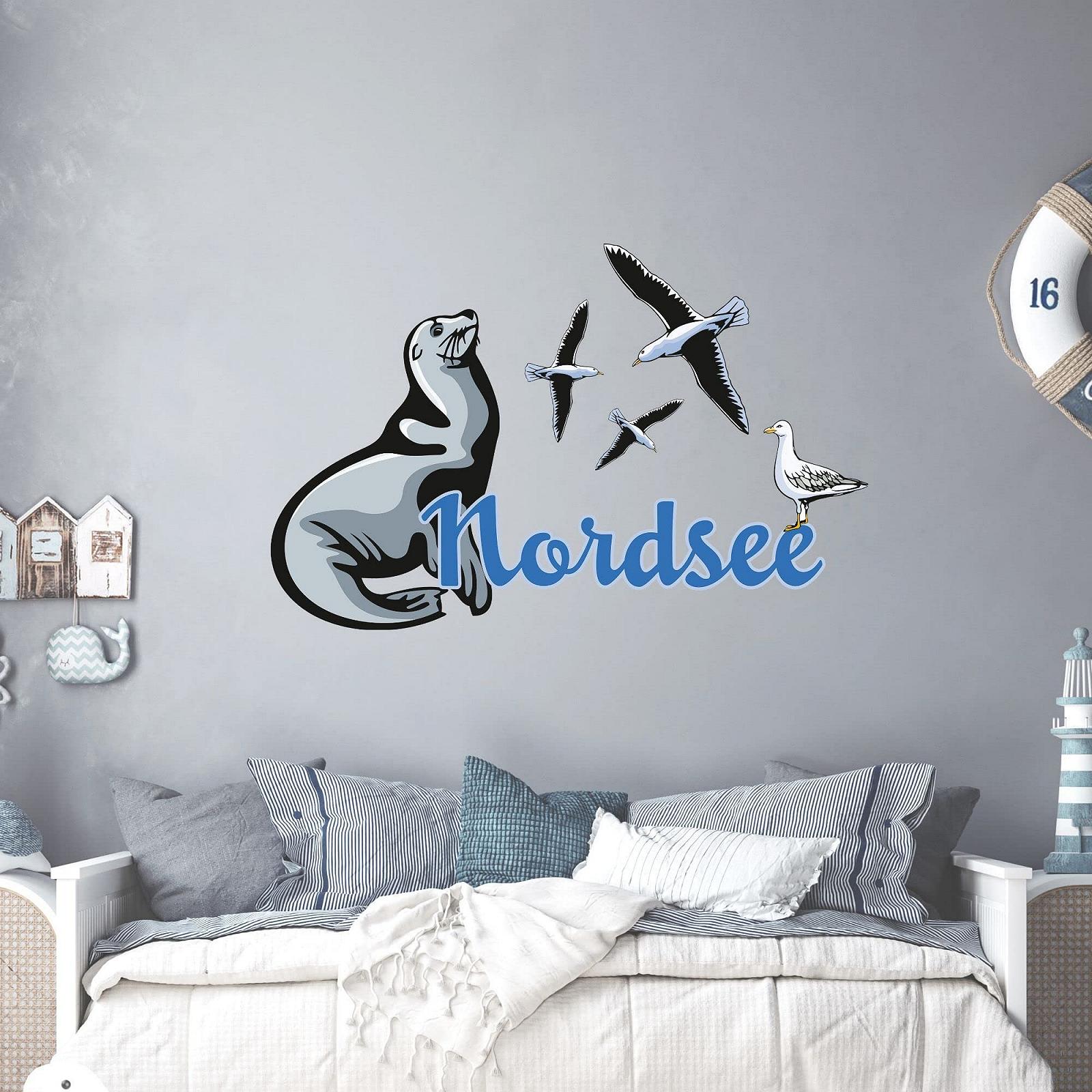 Наклейка на стіну Seal North Sea Gulls 46 x 30 см, фото №3 Наклейка на стіну Seal North Sea Gulls 46 x 30 см, фото №3