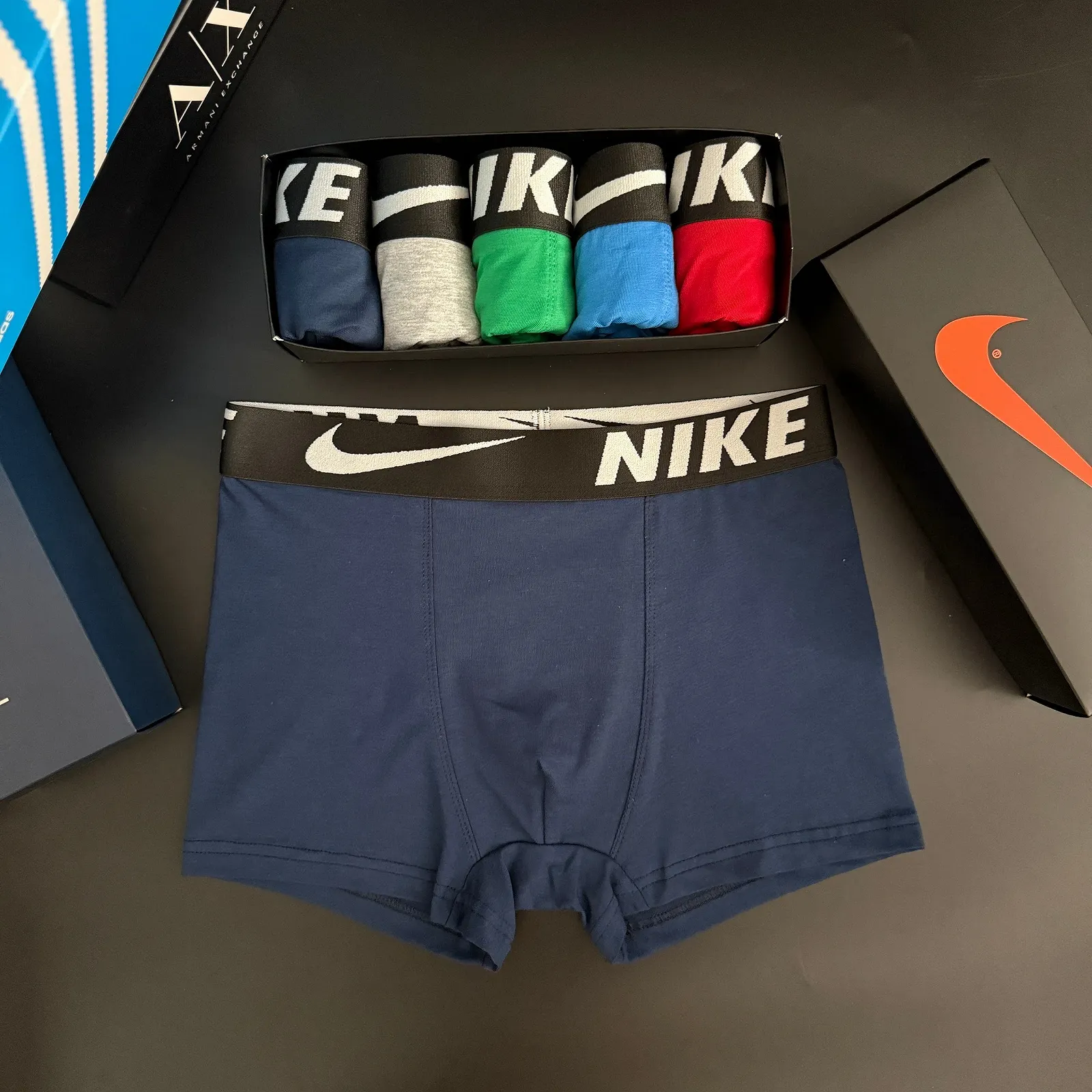 Чоловічі труси боксери комплект NIKE різнокольорові, фото №11