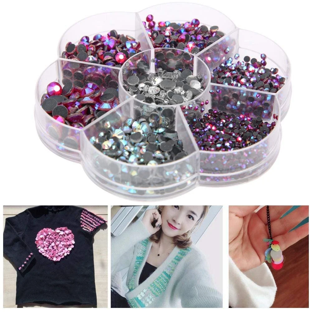 Стрази Скло 2–6 мм 2100 шт. Кольори в асортименті, фото №2