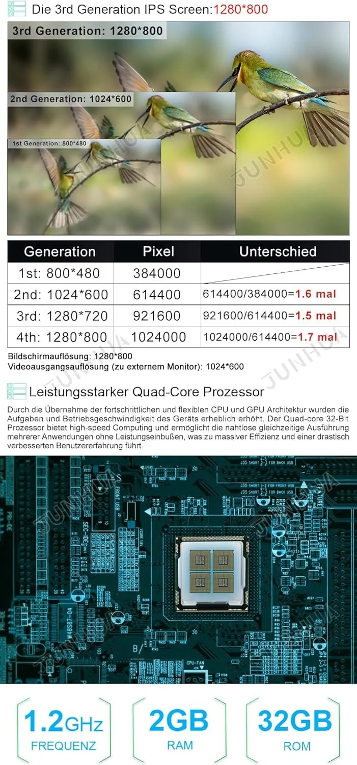 Штатна автомагнітола JUNHUA для VW Passat B6 Golf V VI 5 6 Polo cc Tiguan EOS Scirocco / 9" / Сенсорна / 2/32Гб / Android 12 / Apple CarPlay / Android Auto / Bluetooth / WI-FI / USB, фото №5