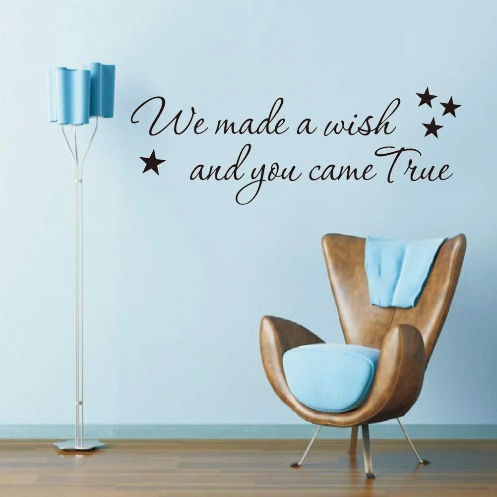 Наклейка на стіну VORCOOL We Made a Wish and You Came True Дитяча, фото №9 Наклейка на стіну VORCOOL We Made a Wish and You Came True Дитяча, фото №9