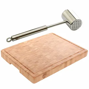 Набор разделочная доска и молоток для мяса GRÄW Starter Set Bamboo/Stainless Steel 18/10 - Фото 1