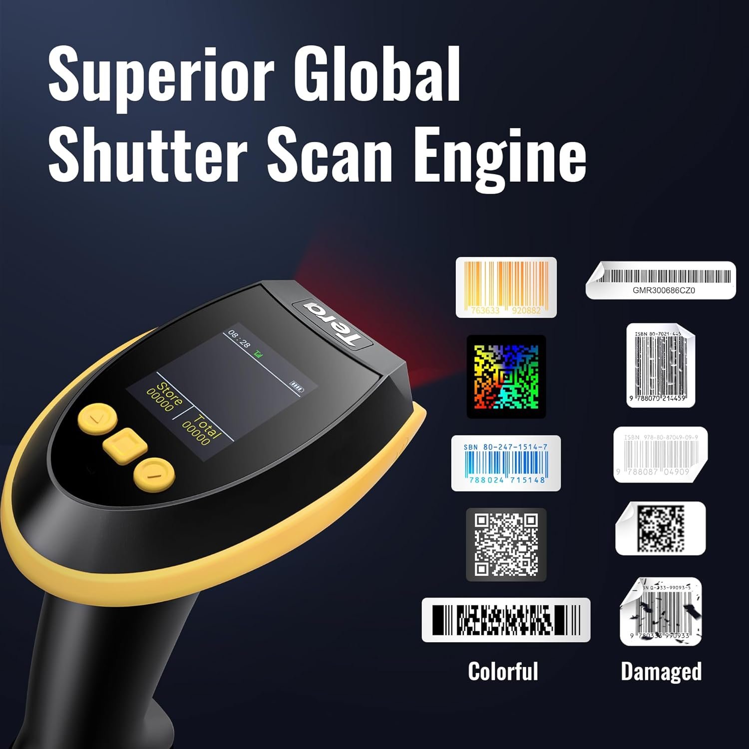 Сканер Tera HW0009 Черно-желтый, фото №4