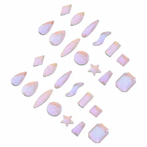 Beavorty Кристали, плоска задня частина, кристали, своїми руками, скляні цирконієві аксесуари, фіолетовий колір, 3D, 100 шт - Фото 1