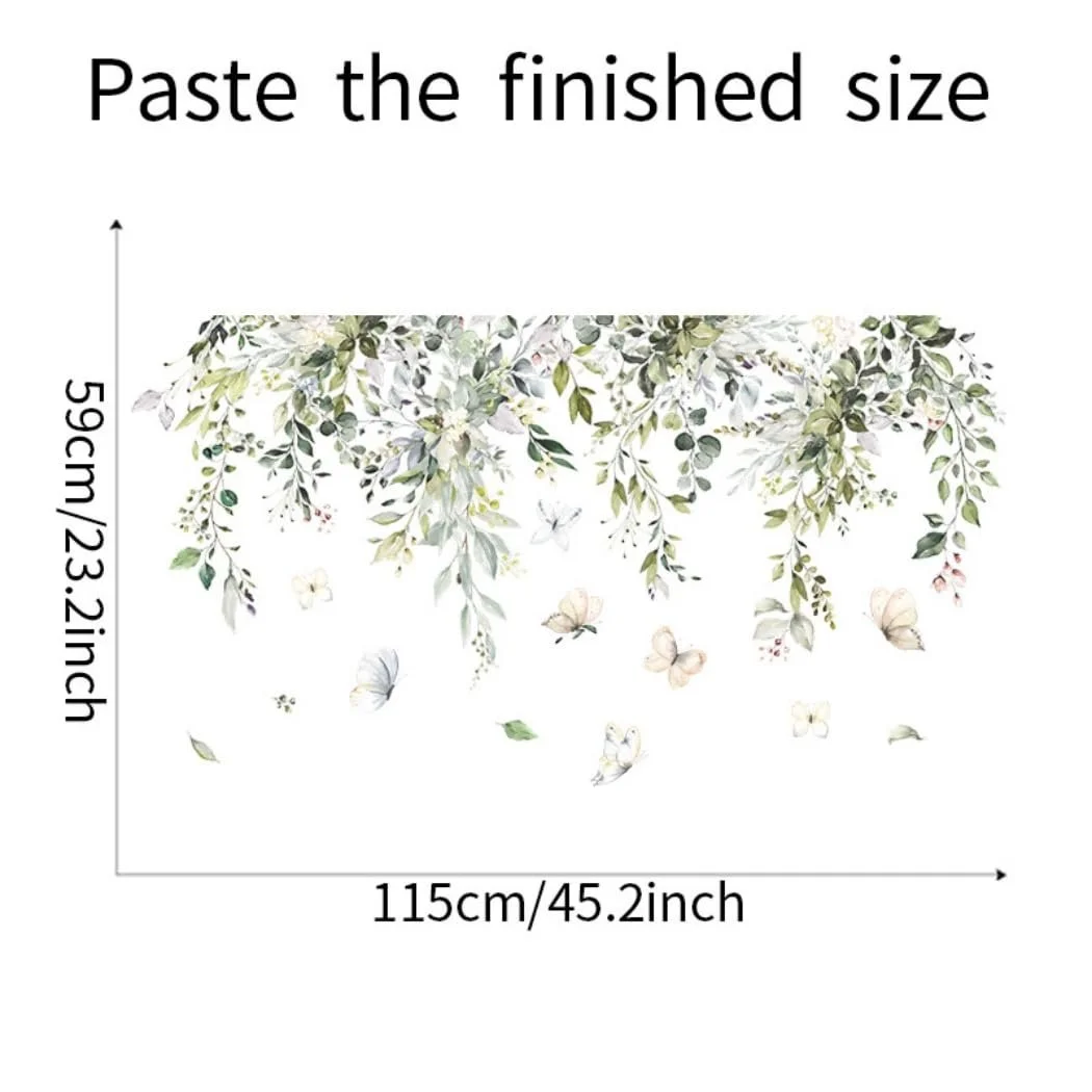 Наклейка на стену HGDESIGN Green Plant Leaves XXL (2 листа 30 x 90 см), фото №2