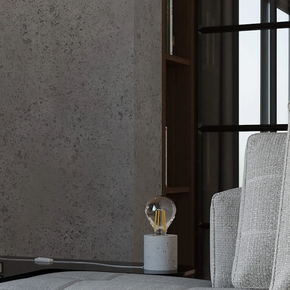 Настільна лампа etc-shop E27 Бетон 10 x 10 см Сіра без абажура, фото №4