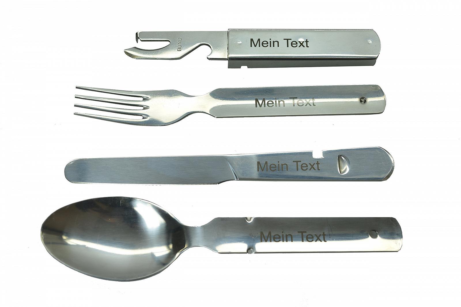 Набір столових приборів all4myoffice BW 4-Piece Heavy Design включно з лазерним гравіруванням, фото №1 Набір столових приборів all4myoffice BW 4-Piece Heavy Design включно з лазерним гравіруванням, фото №1