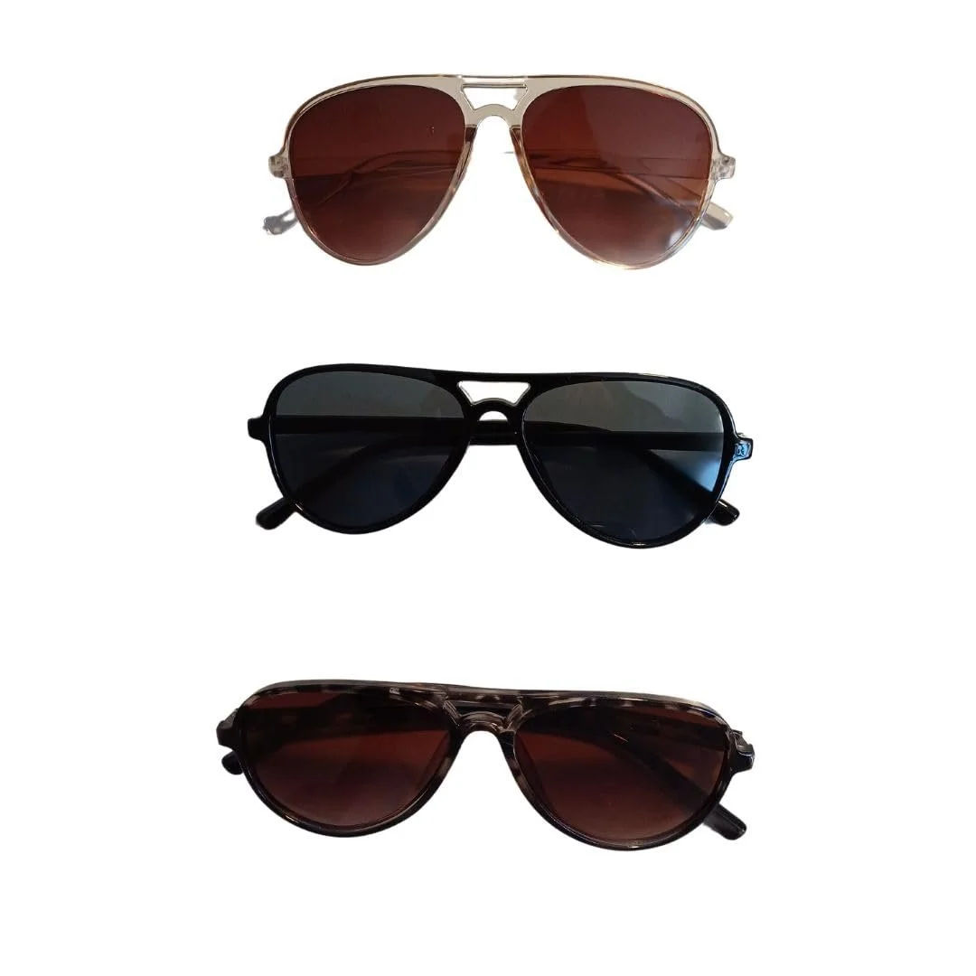 Набір сонцезахисних окулярів, 3 шт, в ретро стилі, фото №1