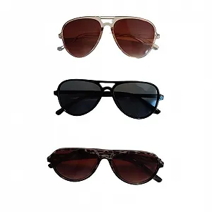 Набір сонцезахисних окулярів, 3 шт, в ретро стилі - Фото 1