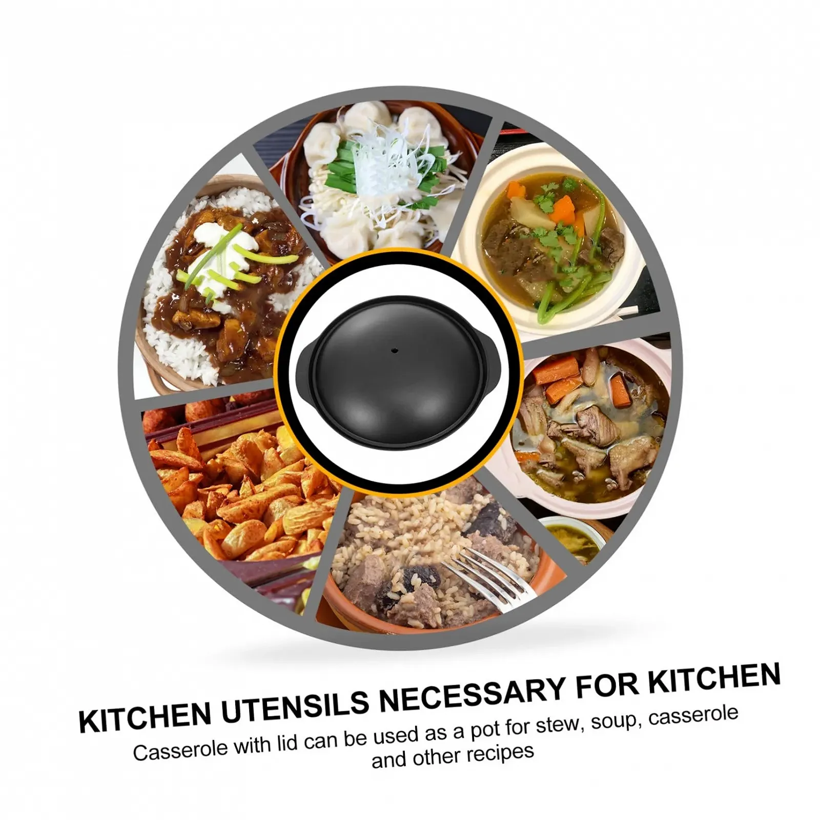 Кастрюля алюминиевая с крышкой с антипригарным покрытием Желтая, фото №9