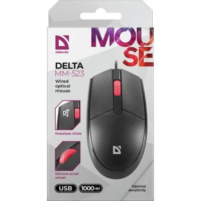 Мышка Defender Delta MM-523 USB Black (52523), фото №4 Мышка Defender Delta MM-523 USB Black (52523), фото №4