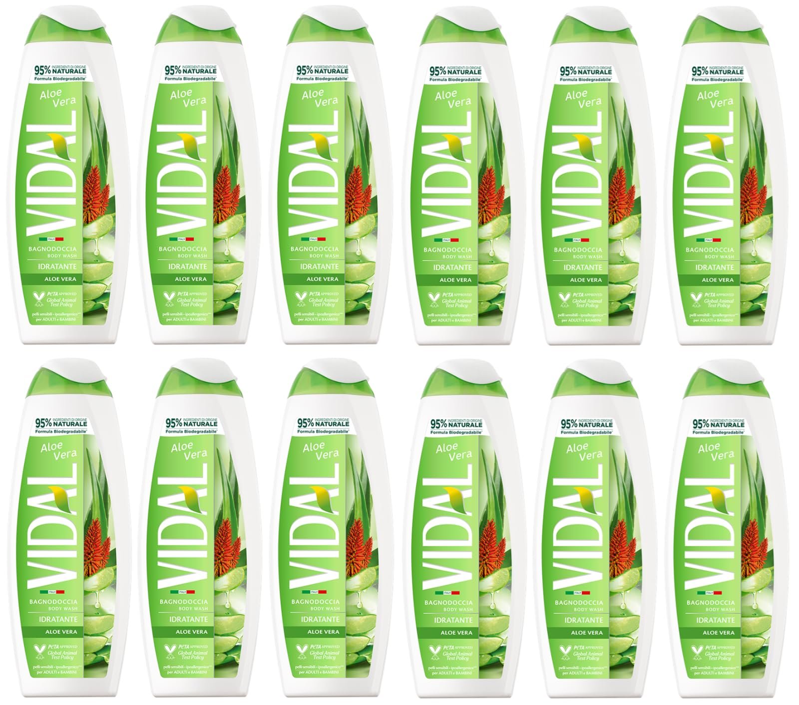 Гель для душу Vidal Aloe Vera 500 мл Набір з 12 шт., фото №1