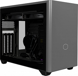 Корпус Cooler Master MasterBox NR200P MAX / V850 SFX Gold / радіатор 280 мм / Mini-ITX / PCIe 4.0 Riser / Сірий - Фото 1
