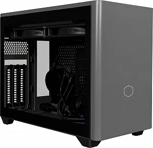 Корпус Cooler Master MasterBox NR200P MAX / V850 SFX Gold / Mini-ITX / PCIe 4.0 Riser / Серый - Фото 1