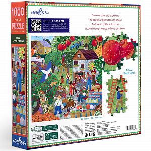 Пазл Eeboo Apple Harvest in Autumn Сбор яблок осенью 1000 элементов 58,5 x 58,5 см synthetic.ua - Фото 1