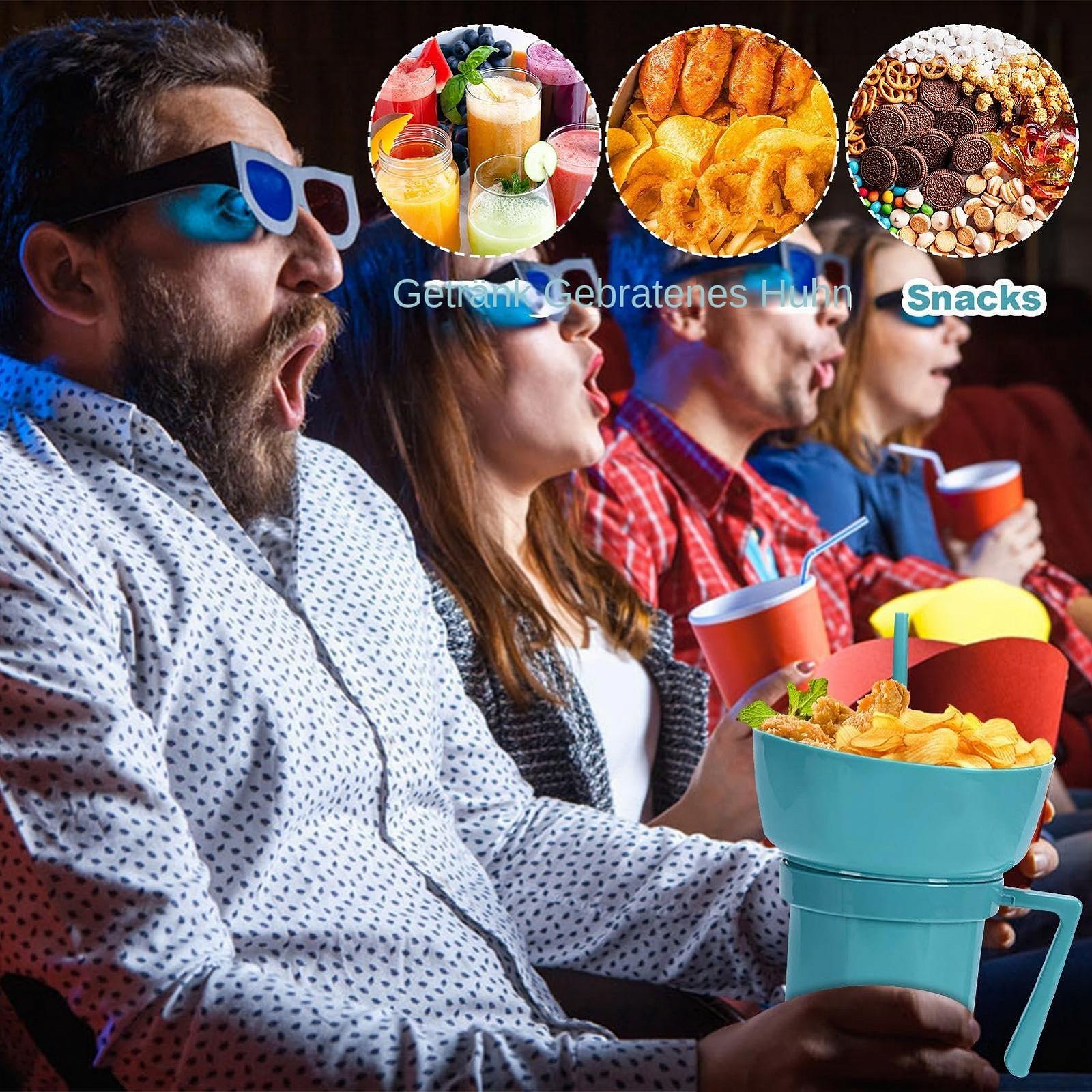 Чашка для напитков и снеков с соломинкой. Контейнер для снеков для детей., фото №8