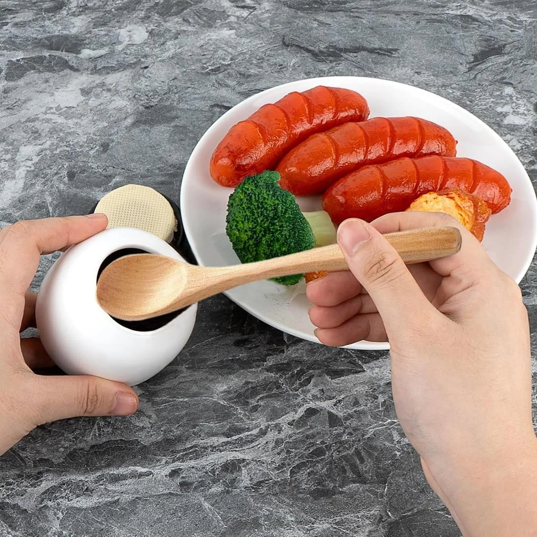 Ложка для супу дерев'яна Набір з 3 штук, фото №6