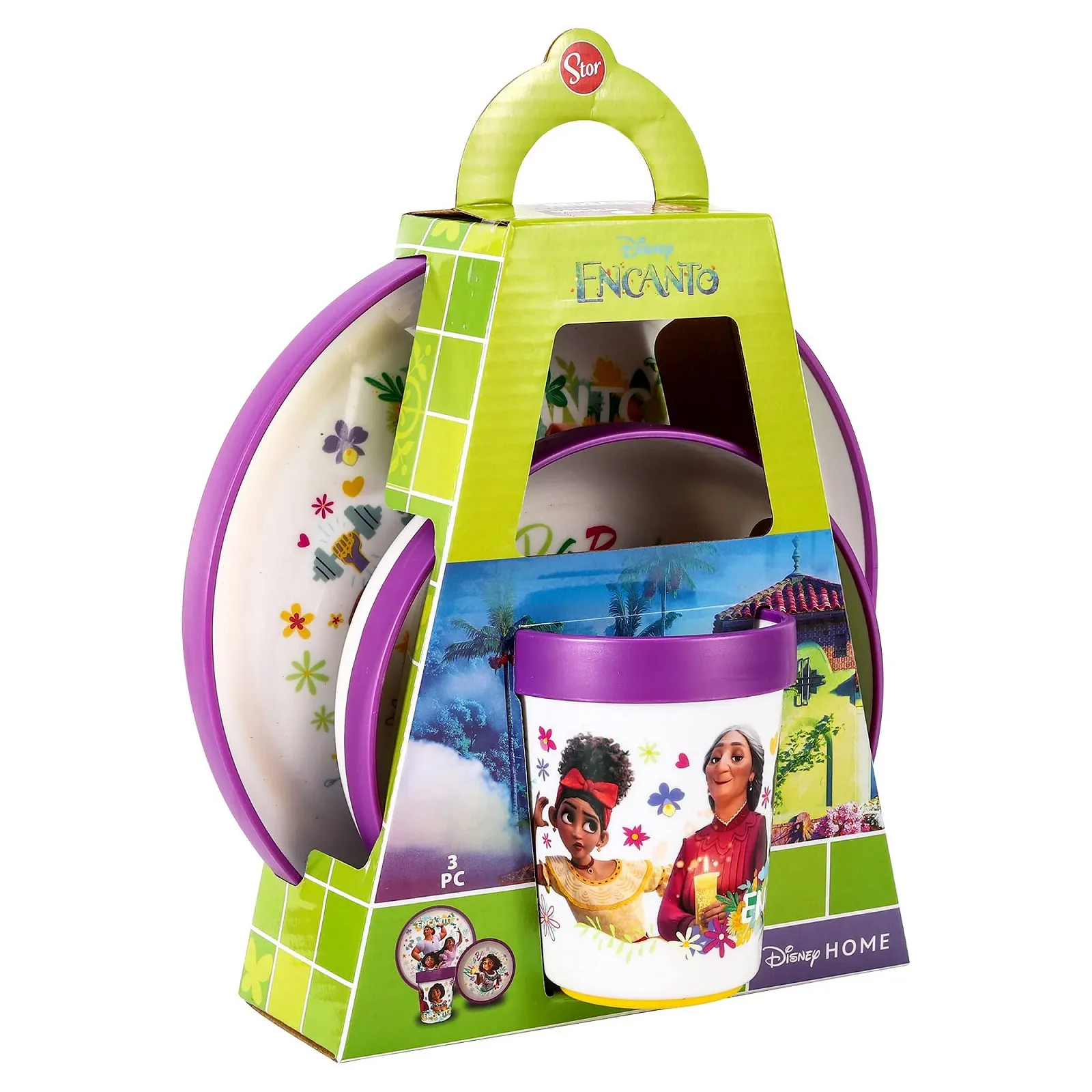 Детский набор посуды из трех предметов многоразового использования Encanto, премиум качества: тарелка, миска и чашка, без BPA, фото №7