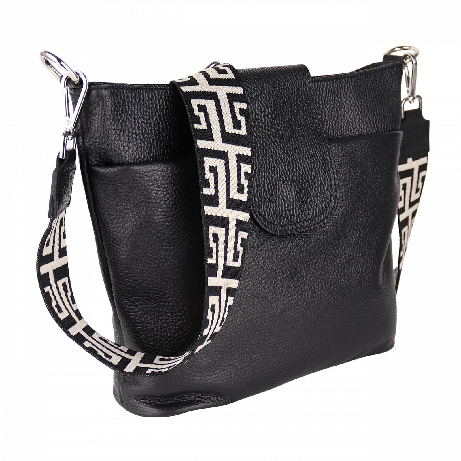 Сумка на плечо MIRROSI, натуральная кожа, сделано в Италии, стиль бохо, 30 x 24.50 x 9 см (Ш x ВxТ), много места для хранения, фото №2